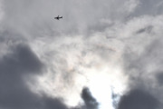Morten 10 april 2022 - EC-MZT over Høyenhall, dem passerer solen, men den forsvant bak noen skyer