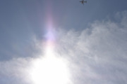 Morten 16 mai 2022 - SAS og solen over Høyenhall, men piloten legger seg i posisjon sammen med solen