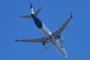 Morten 11 oktober 2022 - LN-FGJ over Høyenhall, det er Flyr som kommer med sin Boeing 737 MAX 8 som er under ett år gammel
