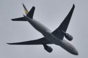Morten 15 juni 2022 - ET-AVT over Høyenhall, det er Ethiopian Airlines som kommer med sitt Boeing 777F som er litt over 3 år gammelt
