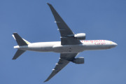 Morten 18 september 2022 - ET-ARJ over Høyenhall, det er Ethiopian Airlines Cargo som kommer med sin Boeing 777-F60 som er litt over 7 år gammelt og heter The Amazon