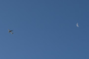 Morten 19 oktober 2022 - PH-EXN over Høyenhall, det er KLM Cityhopper som passerer månen