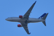 Morten 19 september 2022 - LN-RRB over Høyenhall, det er SAS Scandinavian Airlines som kommer med sin Boeing 737-700 som er over 15 år gammelt og heter Dag Viking