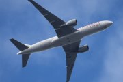 Morten 29 september 2022 - ET-ARJ over Høyenhall, det er Ethiopian Airlines Cargo som kommer med sin Boeing 777-F60 som er over 7 år gammelt og heter The Amazon