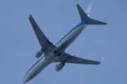Morten 31 august 2022 - PH-BXY over Høyenhall, det er KLM Royal Dutch Airlines som kommer med sin Boeing 737-800 som er over 14 år gammelt og heter Fuut / Grebe