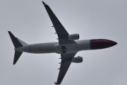 Morten 9 juli 2022 - LN-ENS over Høyenhall, dem kommer med sin Boeing 737-8JP som er over 5 år gammelt