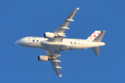 Morten 1 mars 2023 - OO-SSJ over Høyenhall, det er Brussels Airlines som kommer med sin Airbus A319-111 som er over 20 år gammelt