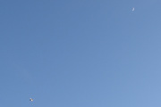 Morten 26 mars 2023 - PH-BXL over Høyenhall, det er KLM Royal Dutch Airlines vi ser sammen med månen