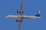 Morten 27 mars 2023 - ES-ATG over Høyenhall, det er Xfly som kommer med sin ATR72-600 som er over 9 år gammelt