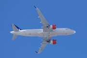 Morten 31 mars 2023 - SE-ROP over Høyenhall, det er SAS Scandinavian Airlines som kommer med sin Airbus A320-251N som er over 4 år gammelt og heter Eldrid Viking