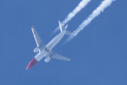 Morten 25 februar 2022 - Norwegian med striper over Høyenhall, her manglet jeg bare noen meter til