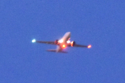 Morten 31 januar 2022 - SAS over Høyenhall om morgenen, det er nok litt for tidlig om morgenen