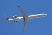 Morten 15 juli 2022 EI-FPF over Høyenhall, det er SAS Scandinavian Airlines som kommer med sin Bombardier CRJ-900LR som er over 6 år gammelt og heter Arna Viking