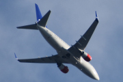 Morten 23 juli 2022 - LN-RNW over Høyenhall, det er SAS Scandinavian Airlines som kommer med sin Boeing 737-700 som er over 12 år gammelt og heter Granmar Viking