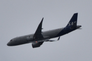 Morten 3 juni 2022 - SAS over Høyenhall, klokken er 14.27. Vi må bare vente på bedre vær