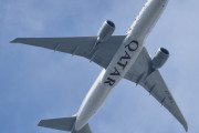 Morten 31 mai 2022 - A7-BFV over Høyenhall, det er Qatar Airways Cargo som kommer med sin Boeing 777-F fra desember 2020