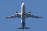 Morten 14 mars 2022 - SE-RUA over Høyenhall, det er SAS Scandinavian Airlines som kommer rett på med sitt Airbus A320-251N som er litt over 1 år gammelt