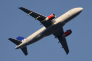 Morten 9 september 2022 - OY-KAR over Høyenhall, tidlig på morgenen kommer SAS Scandinavian Airlines med sin Airbus A320-232 som er over 15 år gammelt og heter Vermund Viking