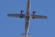 Morten 18 april 2023 - ES-ATG over Høyenhall, det er SAS Scandinavian Airlines som kommer med sin ATR 72-600 fra 2013 og heter Palnetoke Viking