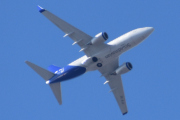 Morten 19 april 2023 - SE-RJX over Høyenhall, det er SAS Scandinavian Airlines som kommer med sin Boeing 737-76N som er over 16 år gammelt og heter Vagn Viking