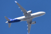 Morten 4 april 2023 - EI-SIP over Høyenhall, det er SAS Connect som kommer med sin Airbus A320-251N som er under ett år gammelt og heter Agnar Viking