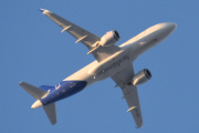 Morten 3 januar 2023 - SE-ROL over Høyenhall, det er SAS Scandinavian Airlines som kommer med sin Airbus A320-251N som er over 3 år gammelt og heter Rollo Viking