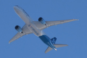 Morten 1 mars 2023 - LN-FNA over Høyenhall, dem kommer i sin Boeing 787-9 Dreamliner som heter Heart of the Valley