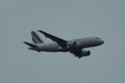 Morten 28 oktober 2023 - Air France over Oslo, klokken er 14.14. Bilde er tatt fra bilen på turen vi hadde