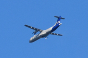 Morten 12 september 2023 - SAS Scandinavian Airlines over Høyenhall, jeg tror det er en ATR 72-600 og jeg har to registrert foreløpig. Det er ES-ATE og ES-ATD