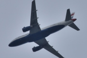 Morten 13 mai 2023 - G-DBCD over Høyenhall, det er British Airways som kommer med sin Airbus A319-131 som er over 18 år gammelt