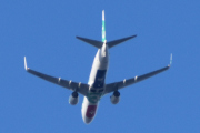 Morten 21 april 2024 - Transavia France over Høyenhall, klokken er 18.22 og jeg kom litt for sent ut. Men jeg syns jeg ser en F. Jeg tok et bilde 1 og 19 april 2024 også