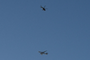 Morten 5 januar 2024 - Qatar Airways Cargo og Bell 412 møtes over Høyenhall
