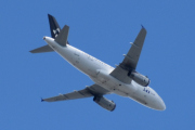 Morten 31 juli 2024 - OY-KBT over Høyenhall, det er SAS Scandinavian Airlines som kommer med sin Airbus A319-131 som er fra 2007 og heter Ragnvald Viking. Den ble malt i Star Alliance farger april 2022. Jeg husker 14 mai 2022, da tok jeg bilde av den med landingshjulene nede