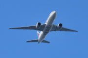 Morten 11 juni 2024 - A7-BFM over Høyenhall, det er Qatar Airways Cargo som kommer rolig inn med sin Boeing 777-FDZ fra 2017