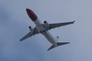 Morten 12 juni 2024 - SE-RPG over øyenhall, det er Norwegian Air Sweden AOC som kommer med sin Boeing 737-8JP fra 2016. Jeg har mange bilder, og så en gang skal vi ta tak i historien
