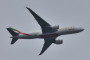 Morten 8 mai 2024 - A6-EFI over Høyenhall, det er Emirates SkyCargo som kommer med sin Boeing 777-F1H fra 2012. Jeg har bare ett bilde og det er fra 10 januar 2024