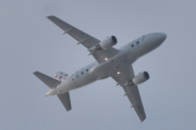 Morten 12 mars 2024 - OO-SSS over Høyenhall, det er Brussels Airlines som kommer med sin Airbus A319-111 fra 2003. Dem har en fin retning mot meg...