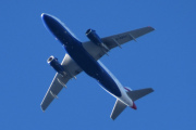 Morten 1 november 2024 - G-DBCC over Høyenhall, det er British Airways som kommer med sin Airbus A319-131 fra 2004. Den har jeg bare sett en gang før, det var 26 september 2024