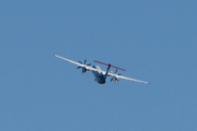 Morten 13 september 2024 - Propellfly over Gardermoen flyplass, klokken er 11.20 og dem tok nok av for 2 minutter siden. Det blir en litt uvanlig vinkel for meg her