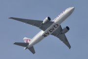 Morten 27 september 2024 - A7-BFQ over Høyenhall, det er Qatar Airways Cargo som kommer med sin Boeing 777-F fra 2019. Den så jeg 2 august 2021 og 26 januar 2023 og 25 februar 2023