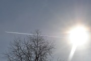 Morten 2 april 2025 - Jetfly over Høyenhall, når dem kommer ut på den andre siden får vi med to fugler også. Jeg husker 2 april 2018, da så jeg også et jetfly