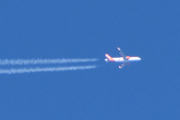 Morten 3 april 2025 - Jetfly over Høyenhall, klokken er 09.55. Jeg øver meg litt på avstand, da jeg snart skal ut på tur