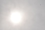 Morten 14 august 2025 - Stort fly over Høyenhall, klokken er 14.37 og dem er nok på vei til varmere strøk. Men vi fikk med solen da