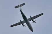 Morten 22 august 2025 - LN-WIL over Høyenhall, klokken er 17.27 og det er Widerøe med sin De Havilland Canada DHC-8-103B Dash 8 fra mars 1995 og heter Narvik. Nå hadde vi ikke en måke i nærheten som vi hadde den 20 mai 2025 :-)