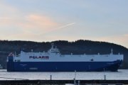 Morten 21 desember 2025 - Jetfly over Høyenhall, klokken er 15.10 og den flyr over bilskipet Polaris Liberty som ble bygget i 2010