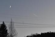 Morten Juleaften 24 desember 2025 - Jetfly over Klemetsrud, klokken er 15.43 og her kommer jetflyet som bestilt