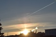 Morten 31 desember 2025 - Jetfly og solen over Høyenhall