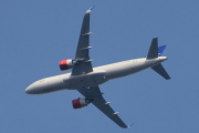 Morten 12 juli 2025 - EI-SIE over Høyenhall, klokken er 19.17 og det er SAS Connect som kommer med sin Airbus A320-251N fra februar 2018 og heter Gorm Viking. Jeg husker 8 juli 2023, da siterte jeg. Så husker jeg 3 februar 2019, da var det Scandinavian Airlines Ireland som fløy den