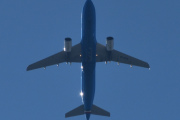 Morten 17 juli 2025 - EI-DTN over Høyenhall, klokken er 13.49 og det er  ITA Airways som kommer med sin Airbus A320-216 fra 2010 og som heter Fausto Coppi. Jeg har ikke sett den i juli før, men den 6 april 2025 så siterte jeg den