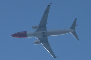 Morten 21 juli 2025 - LN-NIG over Høyenhall, klokken er 09.07 og det er kun på morgenen det er levelig på verandaen. Her kommer Norwegian Air Shuttle AOC med sin Boeing 737-8JP fra 2014. Jeg husker 21 juli 2023, det var ikke like varmt da...